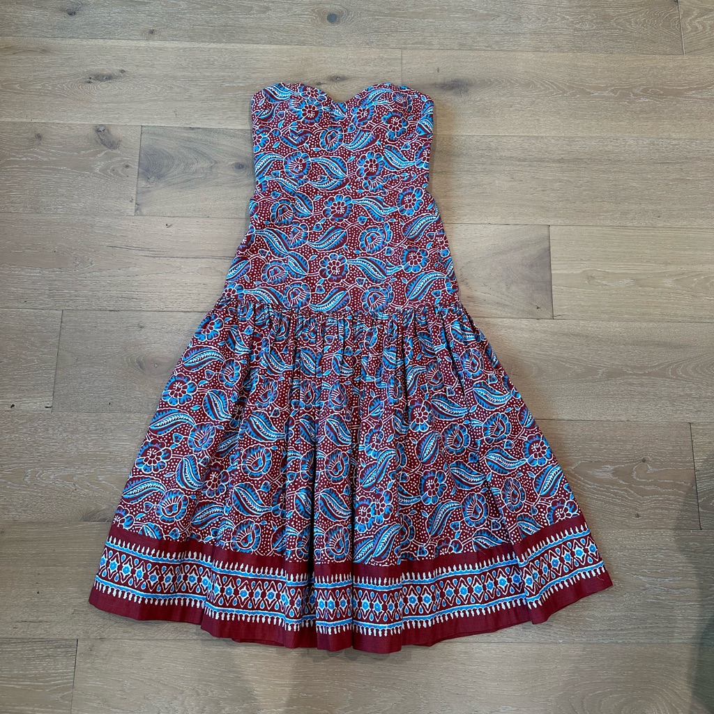 Veronica Beard Sweetheart Multi Color Drop Waist Dress | Size 4